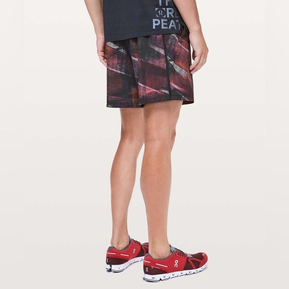 Lululemon Pace Breaker Short Linerless 7" Updated Shadow Play Red Multi Size M - Picture 9 of 9